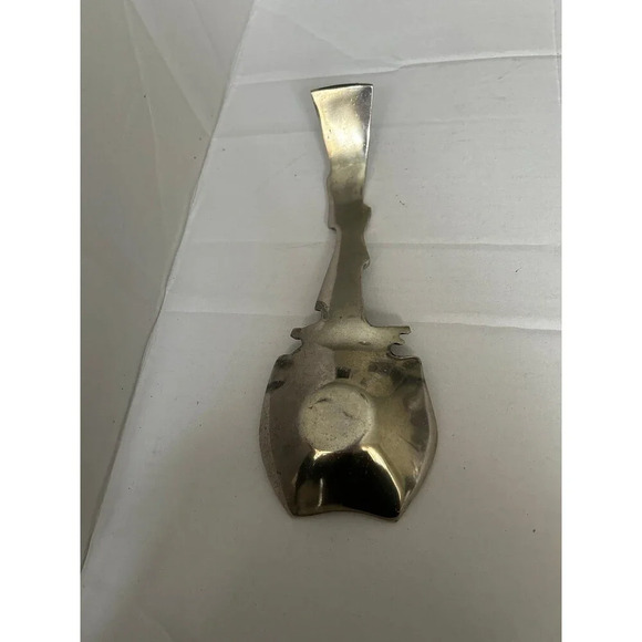 Metal Owl Spoon Rest Laddle Rest Silver Color - Picture 2 of 11